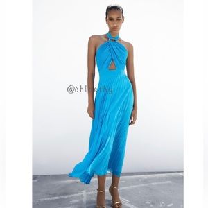 Zara | Dresses | Zara Pleated Halter Dress | Poshmark
